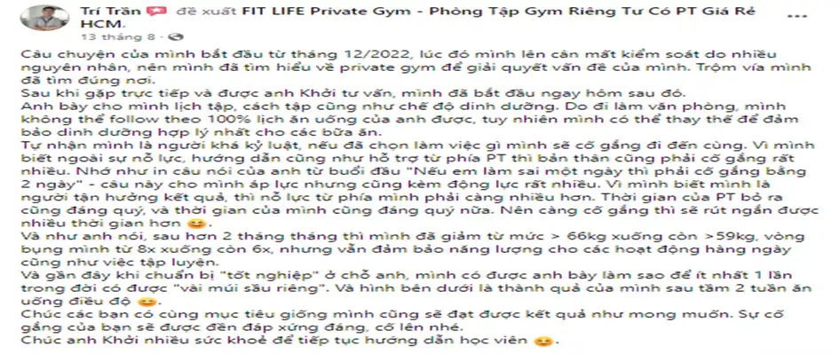 Đánh giá về PT Gym FIT LIFE Private Gym